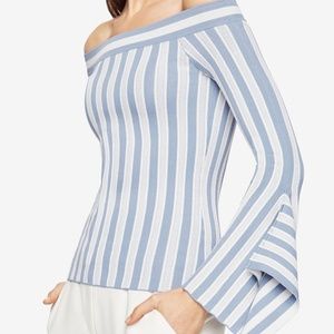 BCBG STEVIE OFF THE SHOULDER SWEATER Small